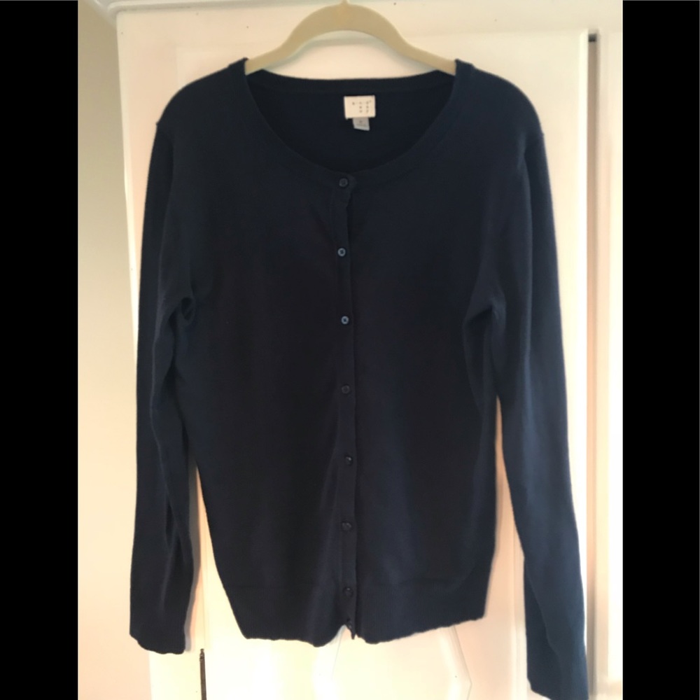 Navy sweater cardigan, A New Day